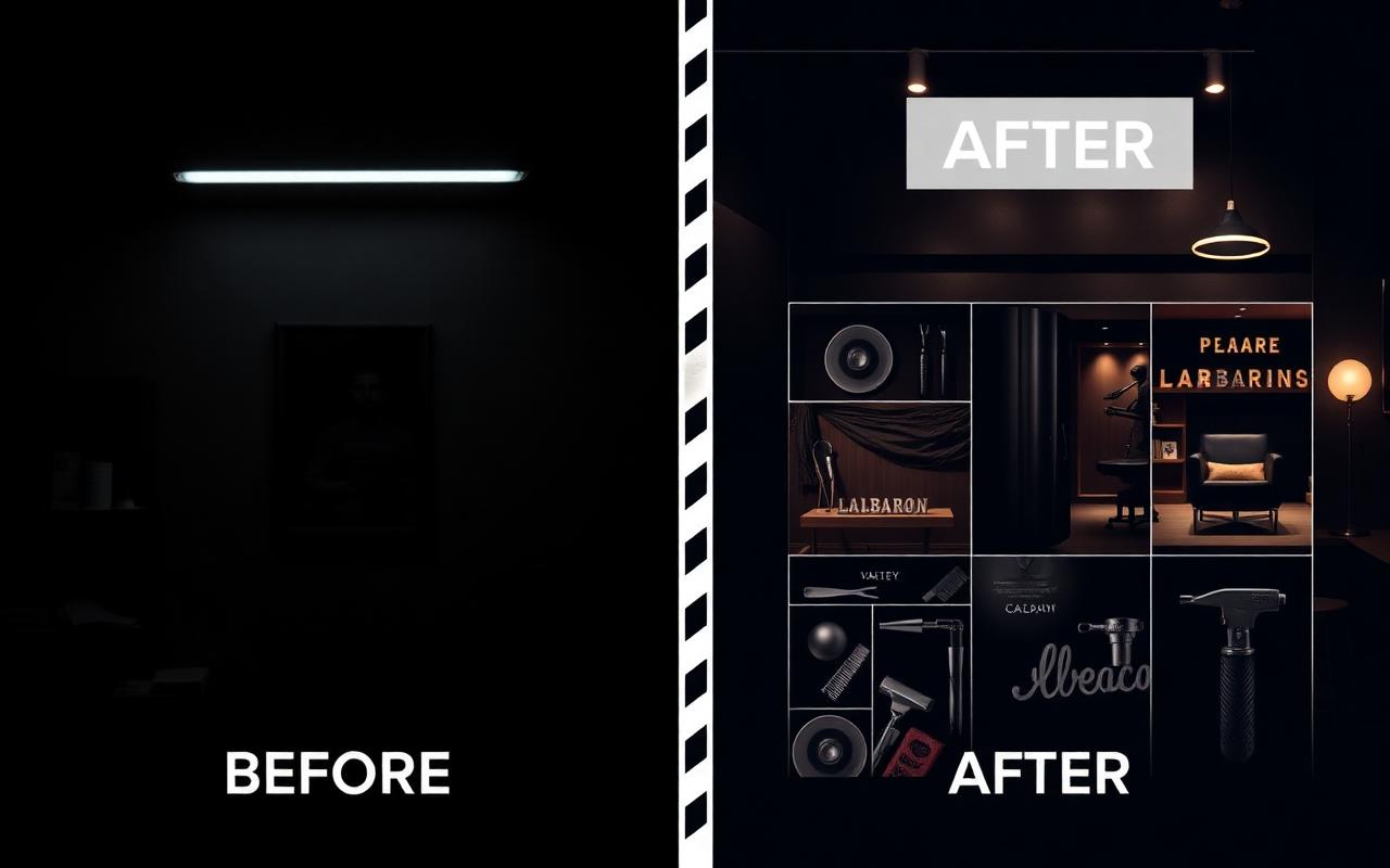 Barber Shop — before and after social media makeover