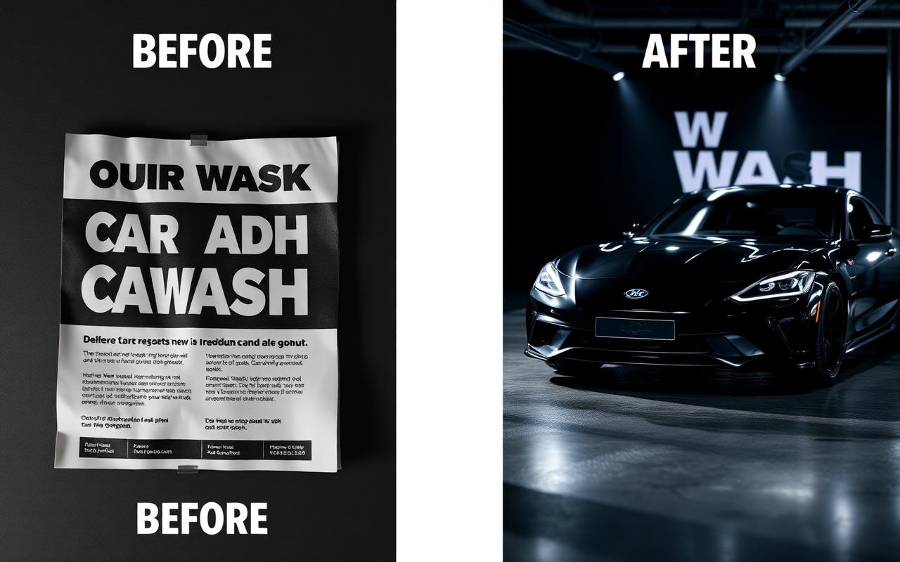 Car Wash — before and after marketing transformation